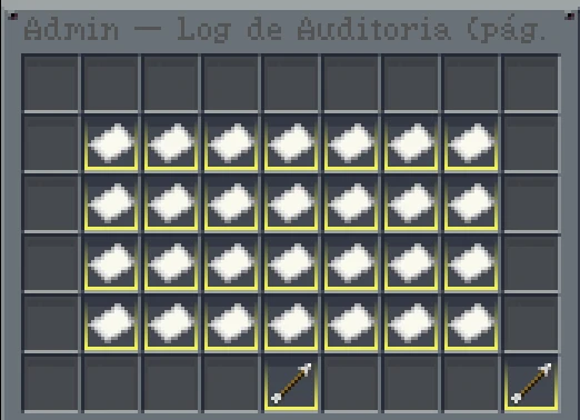 Log de auditoria do FourPay em menu de jogo