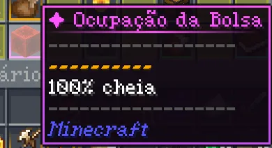 Aviso de bolsa cheia no chat